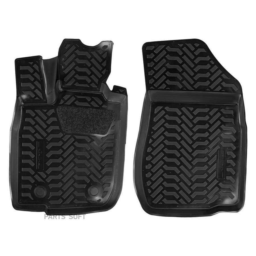 Коврики салона для а/м LADA Largus Furgon 2 места 2012г.в. черный "AIRLINE" (высок. борт, подпятник) - AIRLINE None None